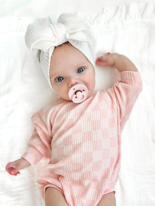 PINK CHECKERED ROMPER