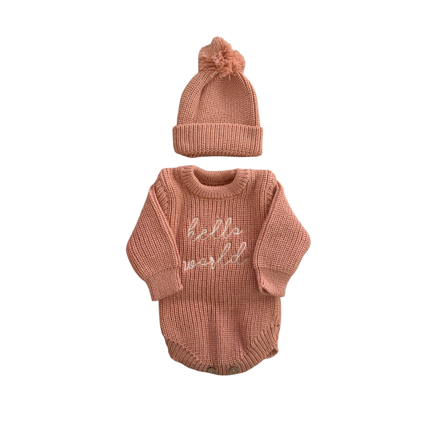 “HELLO WORLD” NEWBORN ROMPER