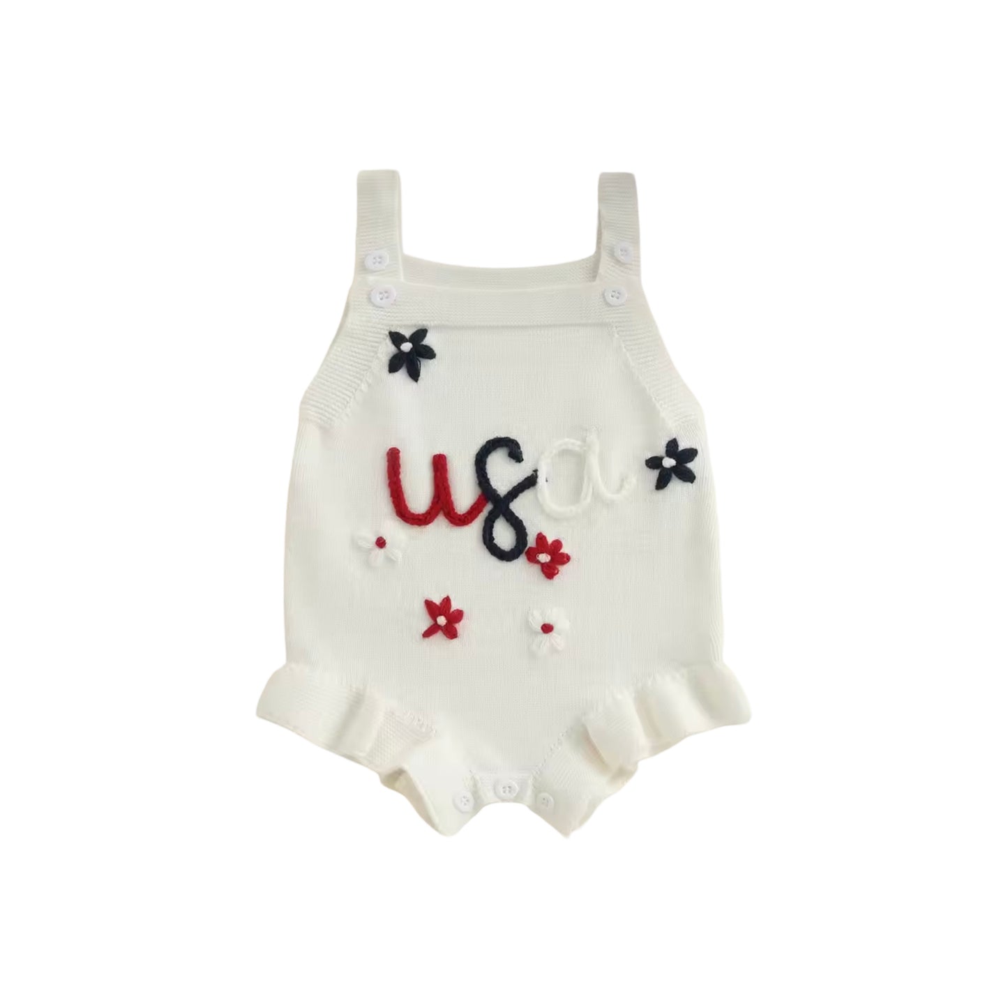 “USA” OVERALL ROMPER