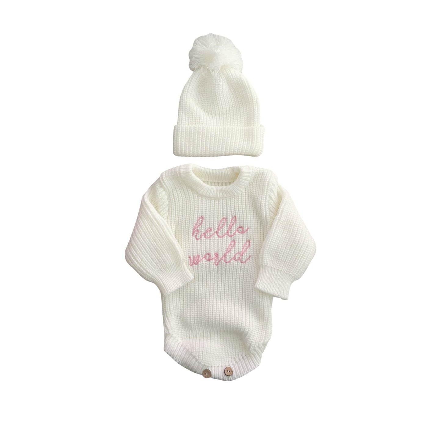 “HELLO WORLD” NEWBORN ROMPER
