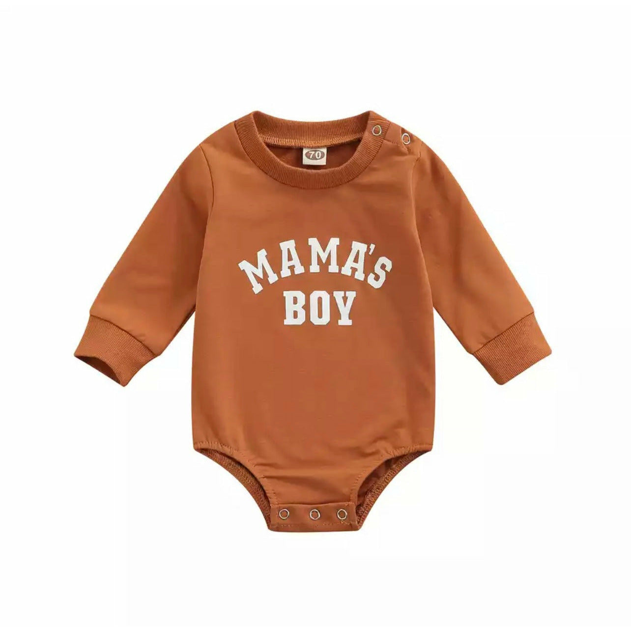 "MAMA'S BOY" LONG SLEEVE ROMPER