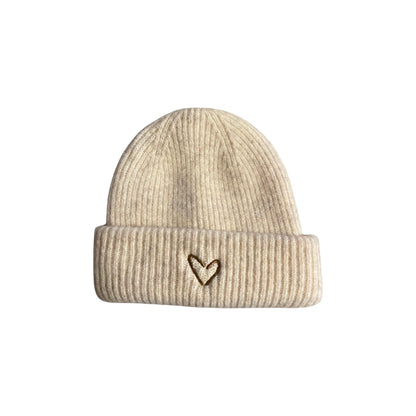 HEART KNIT BEANIE