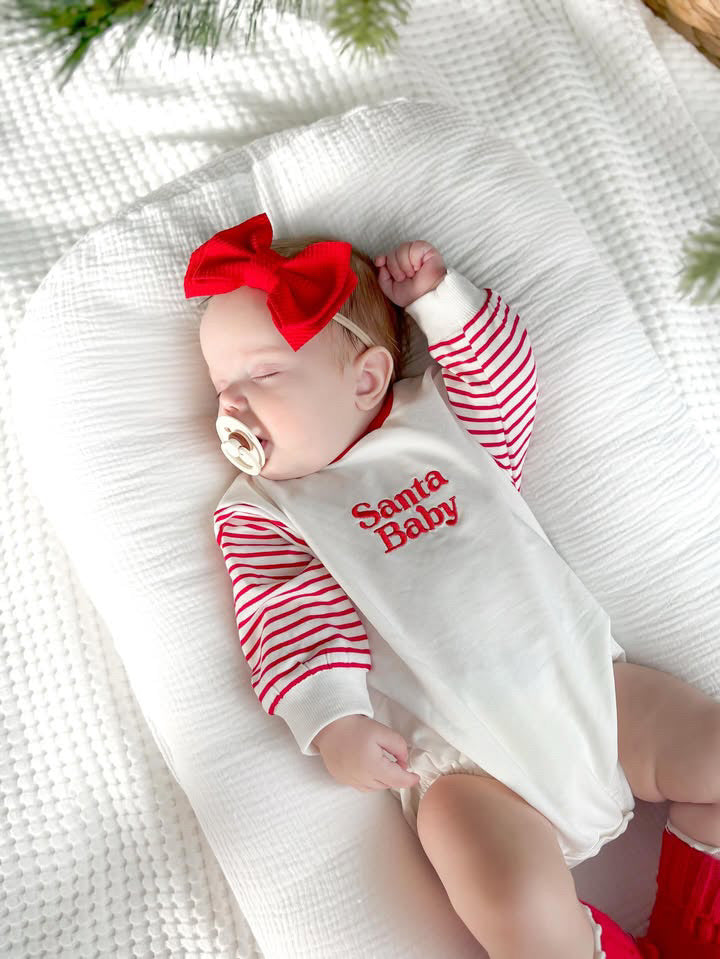 “SANTA BABY” ROMPER