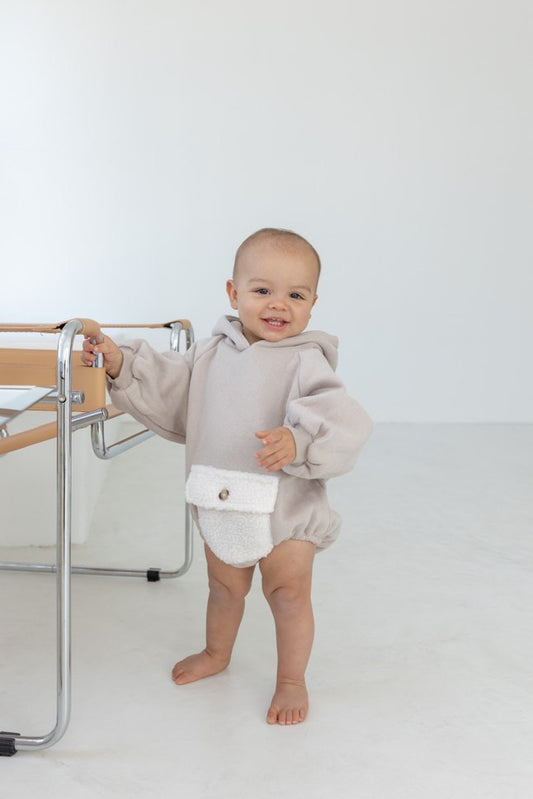 NEUTRAL BUBBLE ROMPER