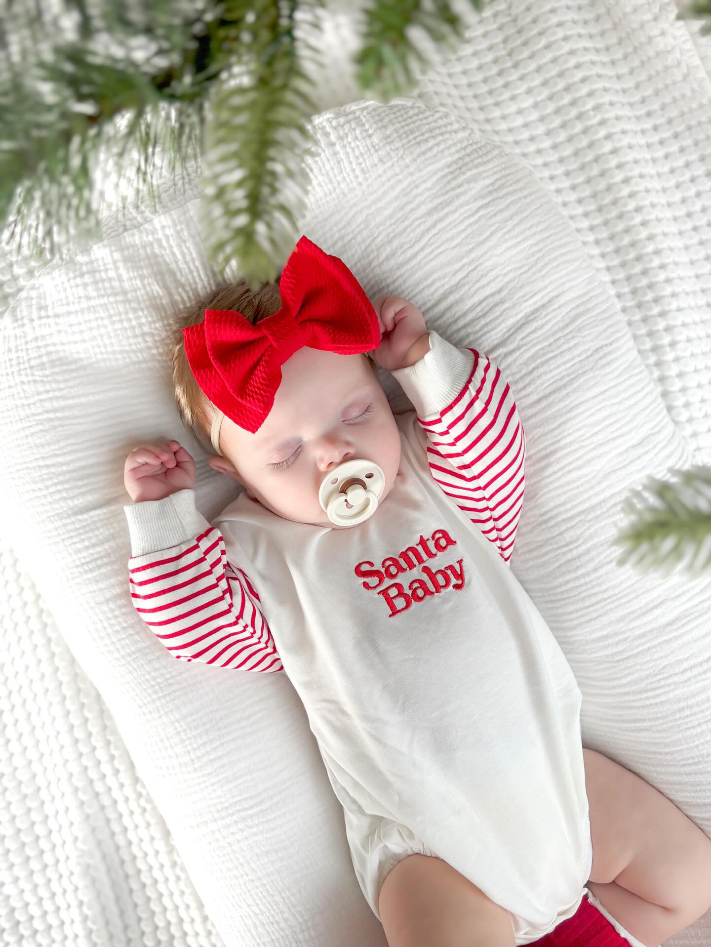 “SANTA BABY” ROMPER