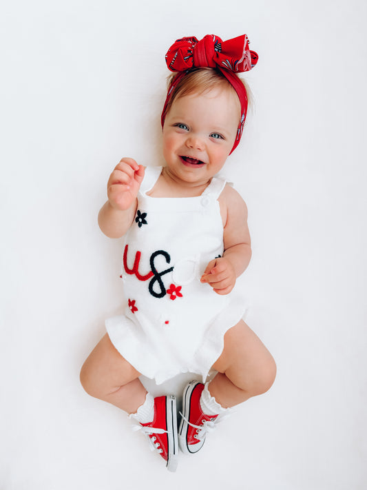 “USA” OVERALL ROMPER