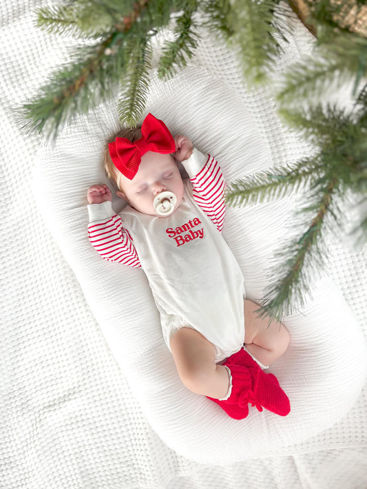 “SANTA BABY” ROMPER