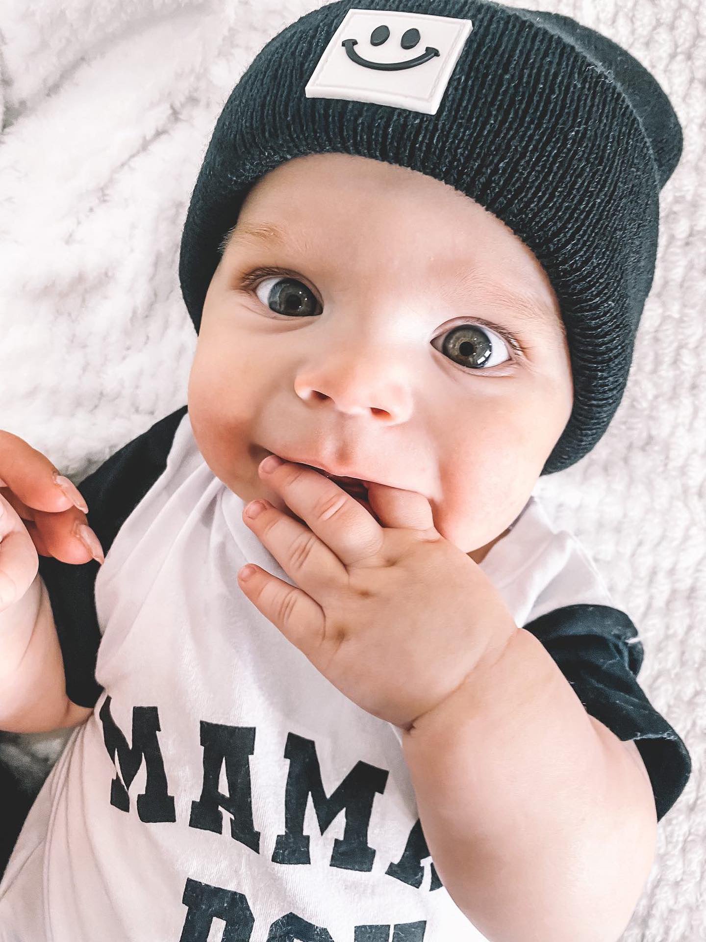“MAMA’S BOY” TWO TONE SHORT SLEEVE ONESIE