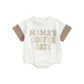 “MAMA’S COFFEE DATE” TRI COLOR ROMPER