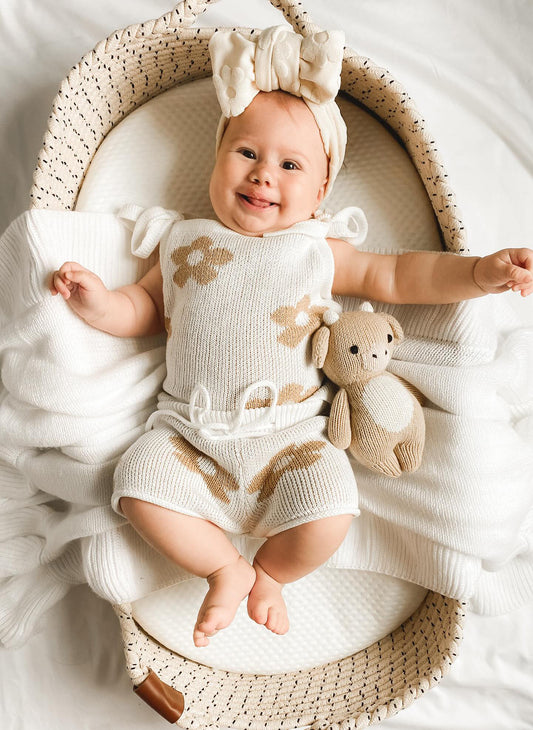 KNITTED DAISY TANK SET