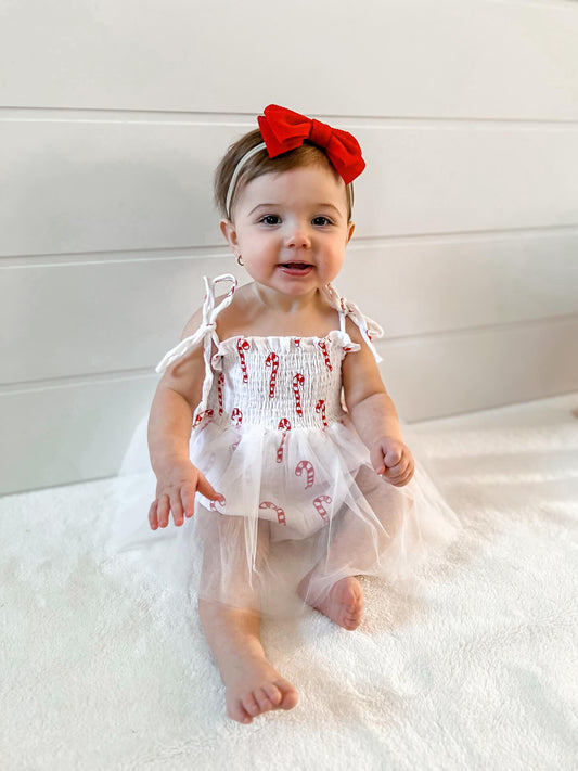 CANDY CANE TUTU ROMPER