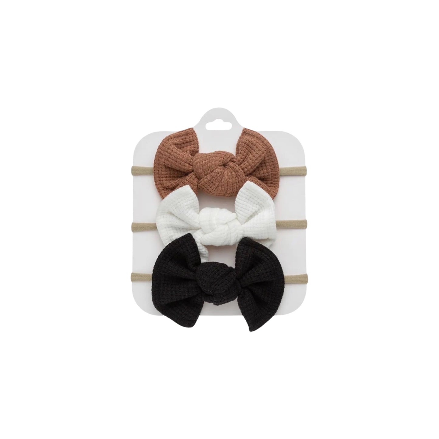 WAFFLE KNIT KNOT BOW