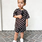 CHECKERED CHARCOAL SET