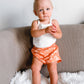 TANKTOP ONESIE AND ORANGE RAINBOW BLOOMER