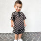 CHECKERED CHARCOAL SET