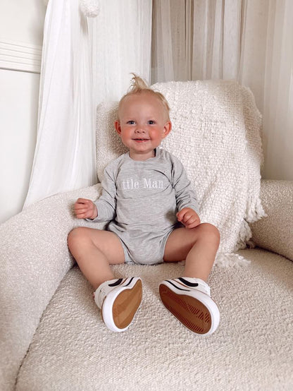 “LITTLE MAN” ROMPER