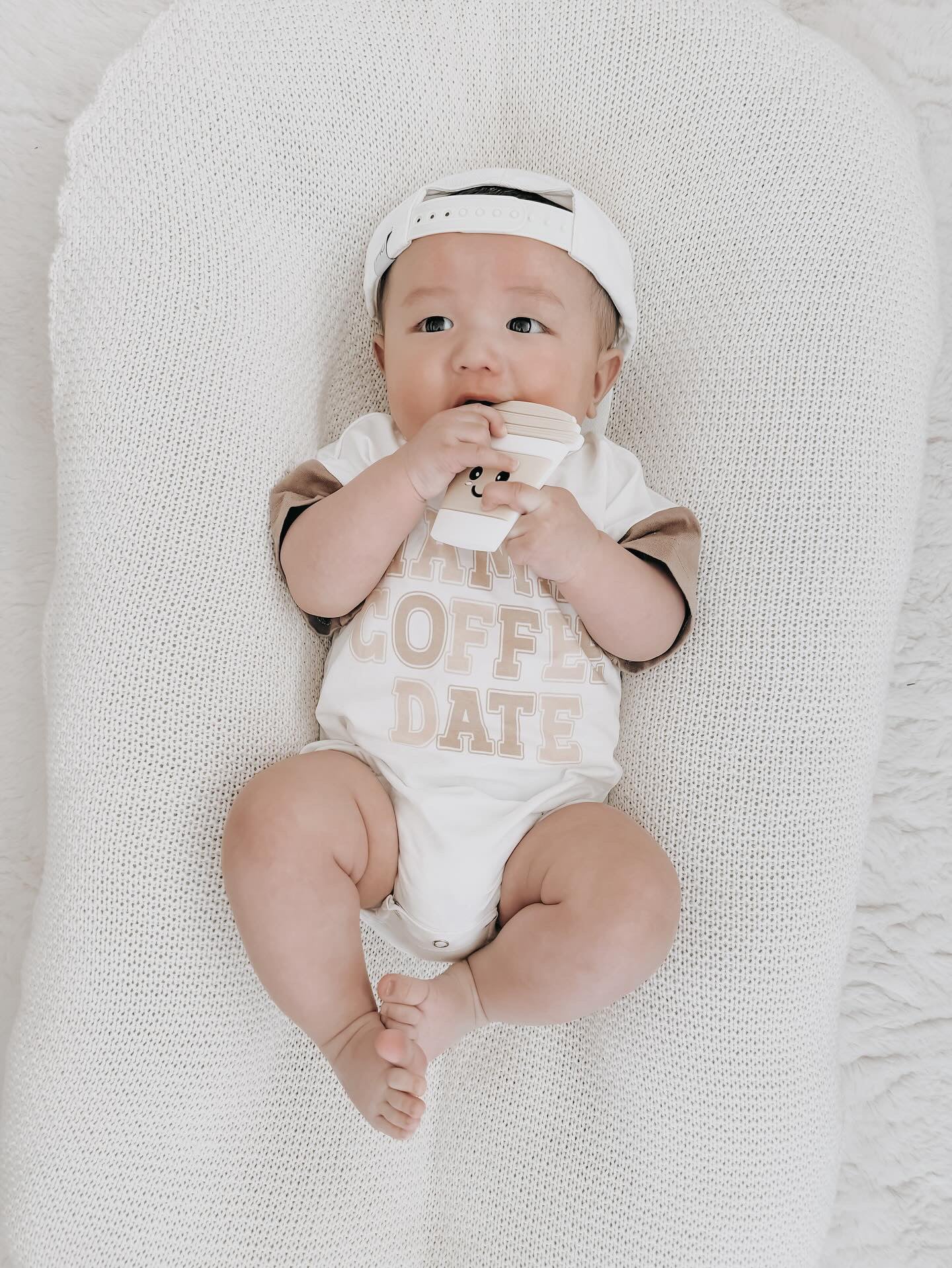 “MAMA’S COFFEE DATE” TRI COLOR ROMPER