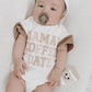 “MAMA’S COFFEE DATE” TRI COLOR ROMPER