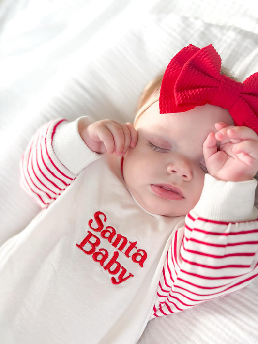 “SANTA BABY” ROMPER