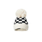 CHECKERED KNIT BEANIE