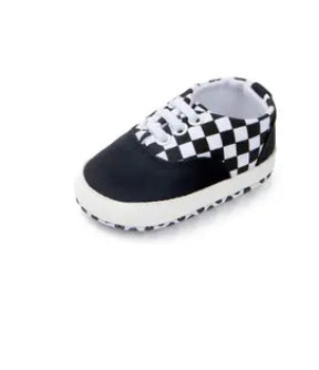 CHECKERED LACE UP SHOES