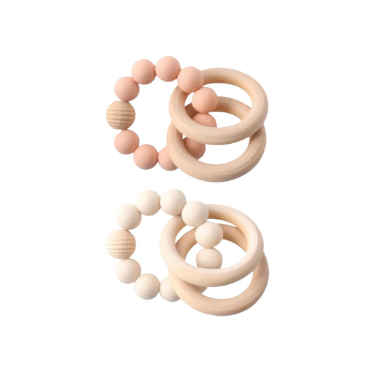 SILICONE BEAD RING TEETHER