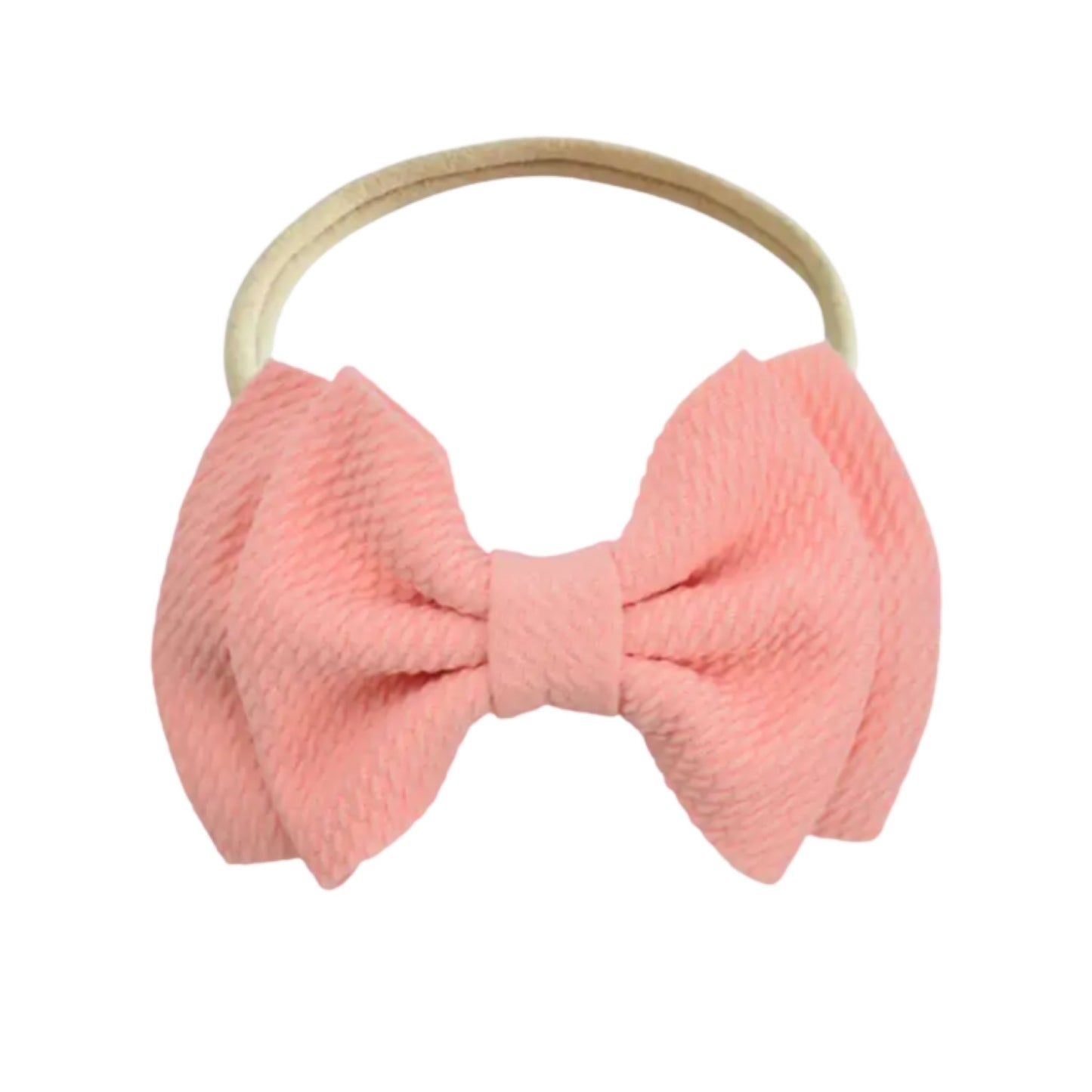 WAFFLE KNIT HEADBAND BOW