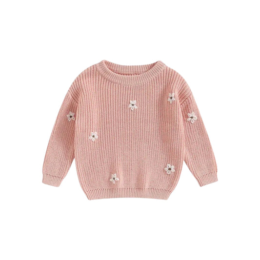 KNITTED FLOWER SWEATER