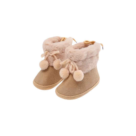 FUZZY POM-POM BOOTS