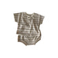 STRIPED WAFFLE KNIT SET