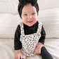 BLACK LONG SLEEVE RIBBED TURTLENECK ONESIE