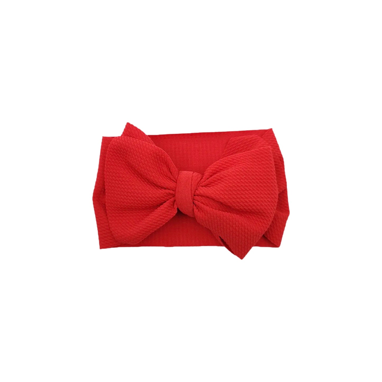 WIDE NYLON TURBAN HEADBAND BOW