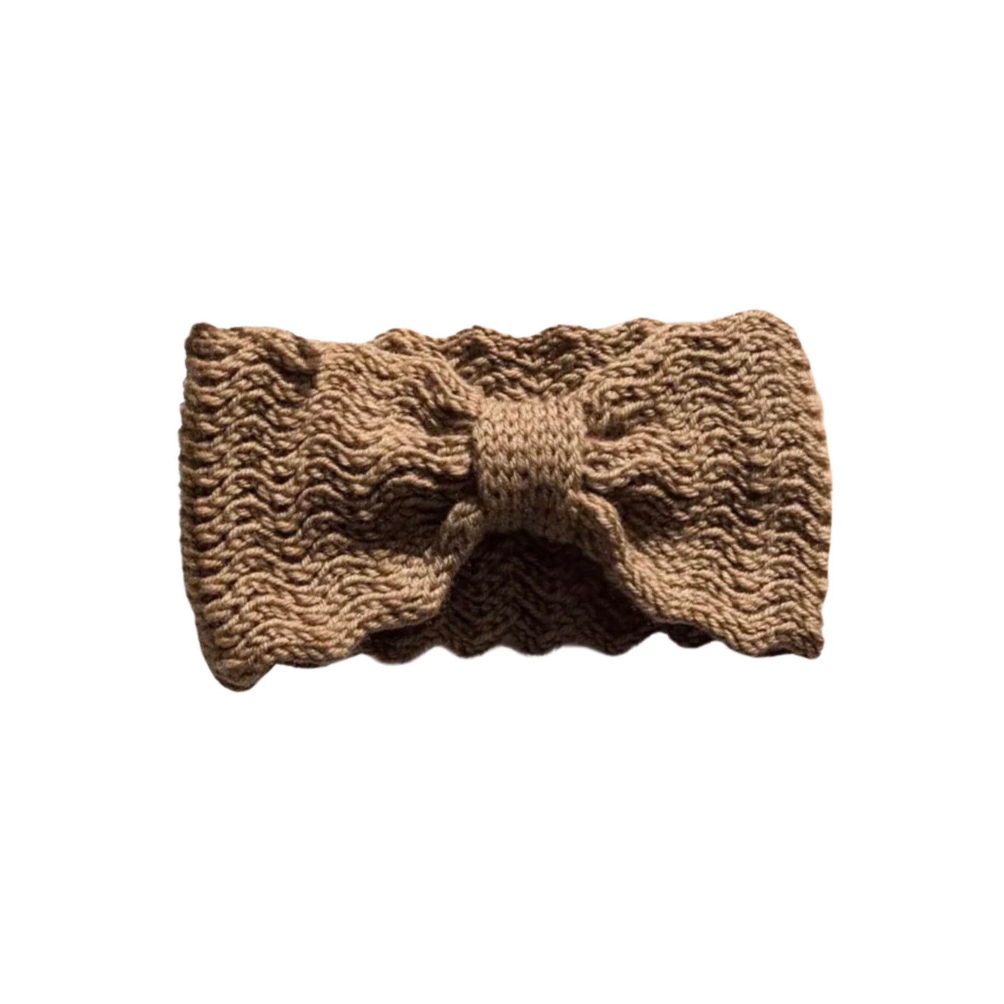 WIDE KNITTED HEADBAND BOW