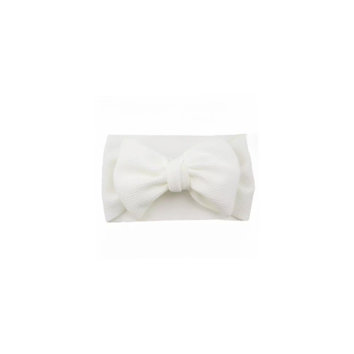 WIDE NYLON TURBAN HEADBAND BOW