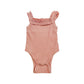 SOLID RUFFLE STRAP BODYSUIT
