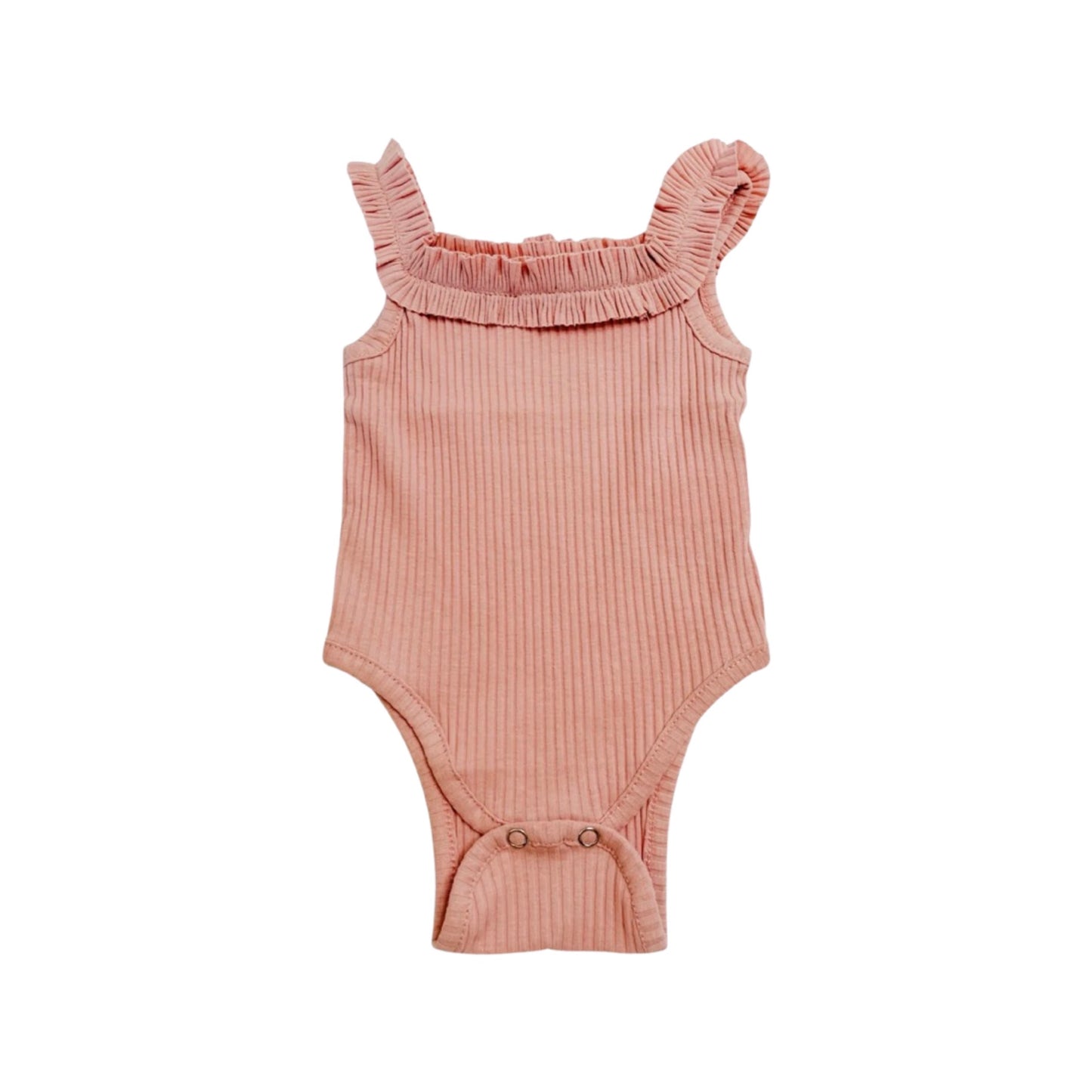 SOLID RUFFLE STRAP BODYSUIT