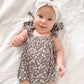 GREY FLORAL PRINT TANK TOP ROMPER