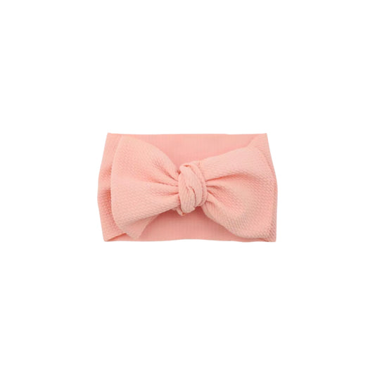 WIDE NYLON TURBAN HEADBAND BOW