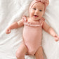 SOLID RUFFLE STRAP BODYSUIT
