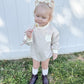 STRIPED BUBBLE ROMPER WITH COLLAR