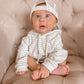 STRIPED HOODED SWEATER ROMPER