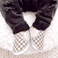 CHECKERED SLIP-ON SHOES