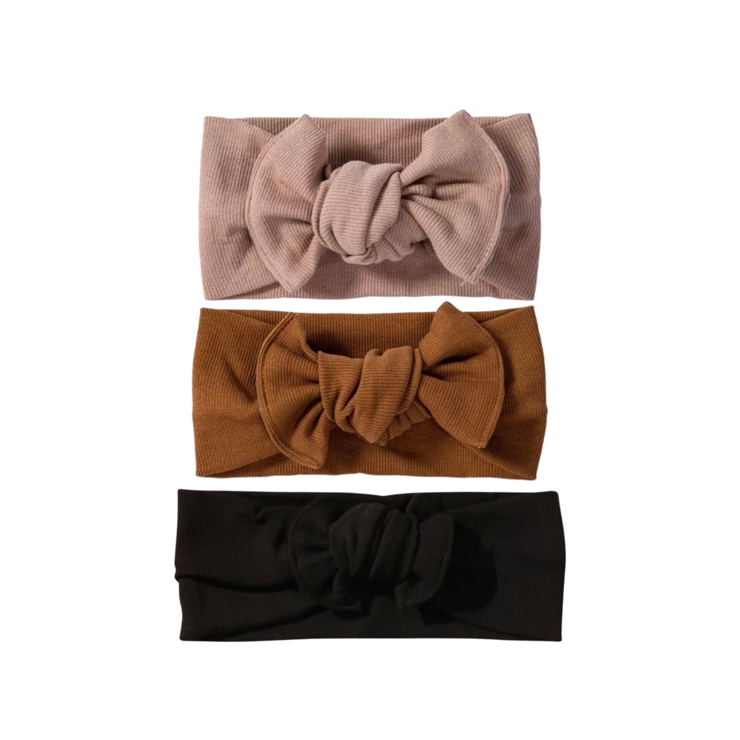 RIBBED TURBAN HEADBAND BOW