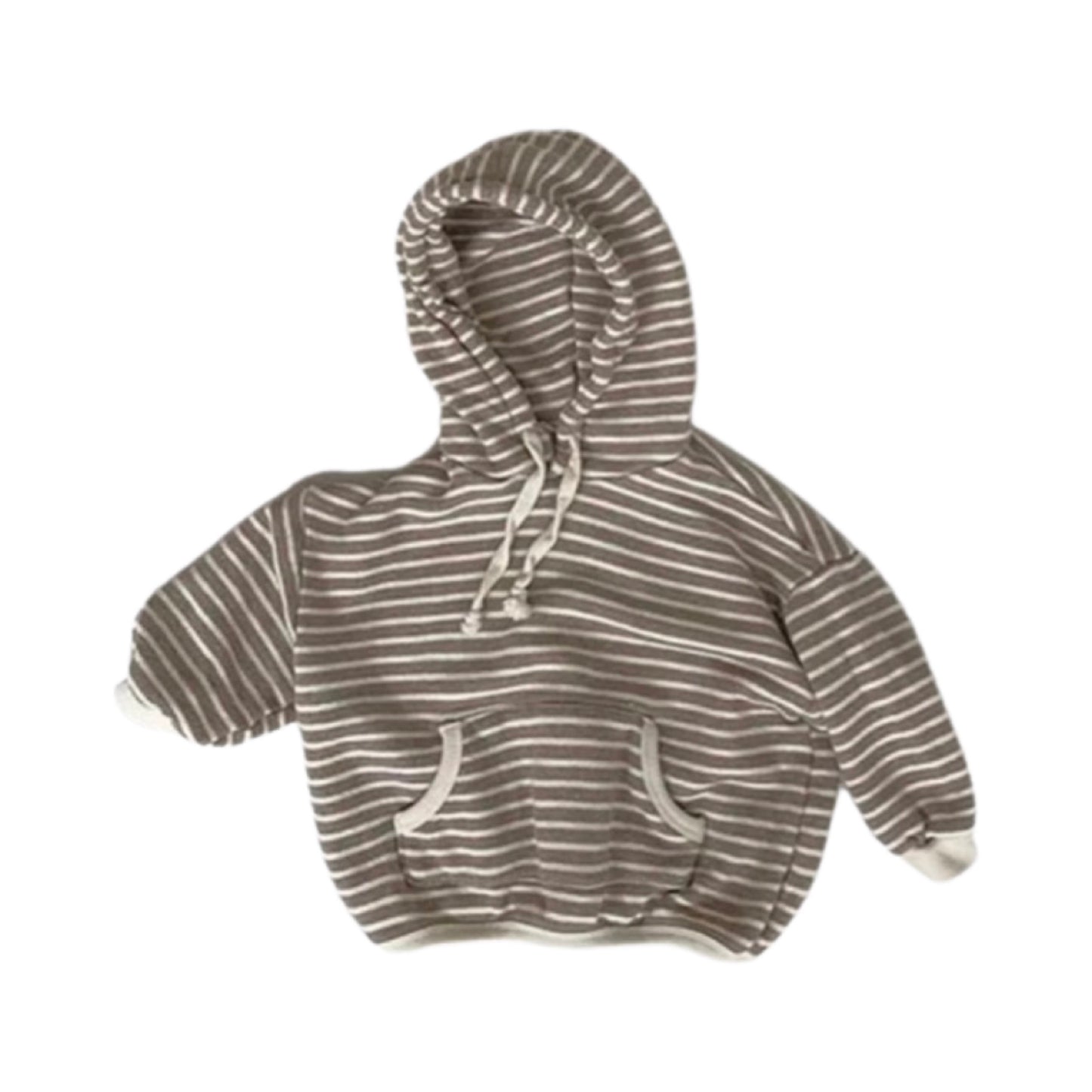 BROWN STRIPED HOODIE