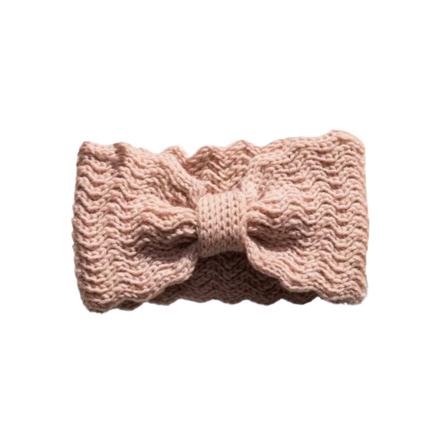 WIDE KNITTED HEADBAND BOW