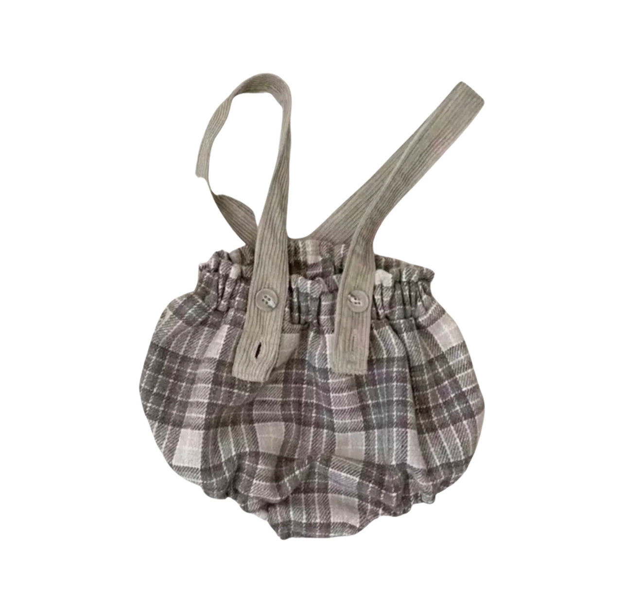 PLAID SUSPENDER BLOOMERS