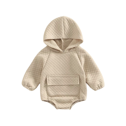 QUILTED HOODED ROMPER