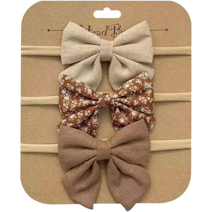 3-PACK HEADBAND BOWS