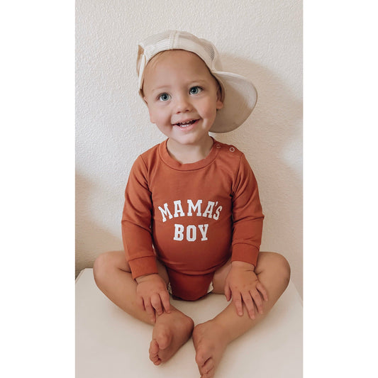 "MAMA'S BOY" LONG SLEEVE ROMPER