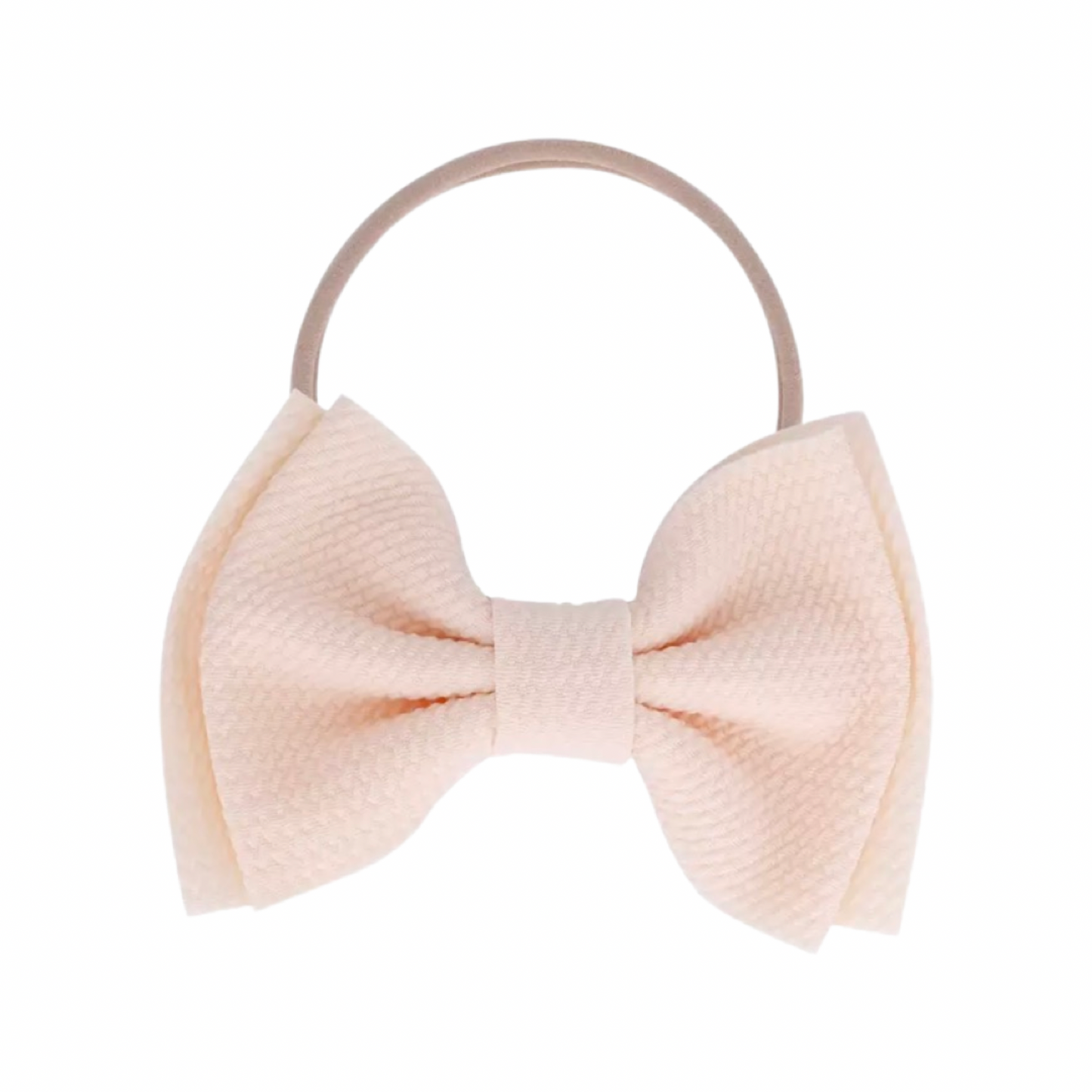 WAFFLE KNIT HEADBAND BOW